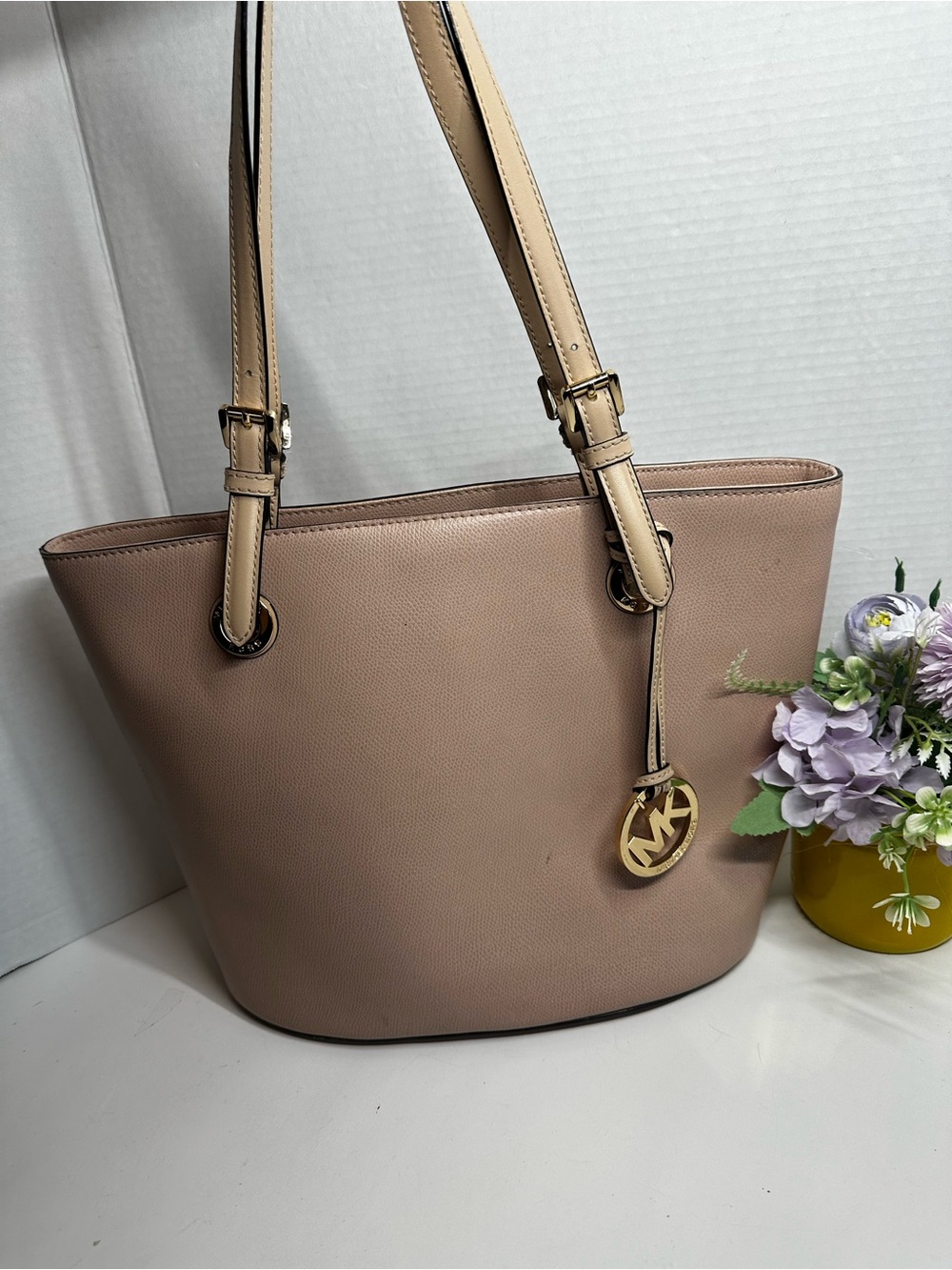 Michael Kors Tote in Blush Pink with Gold Hardware